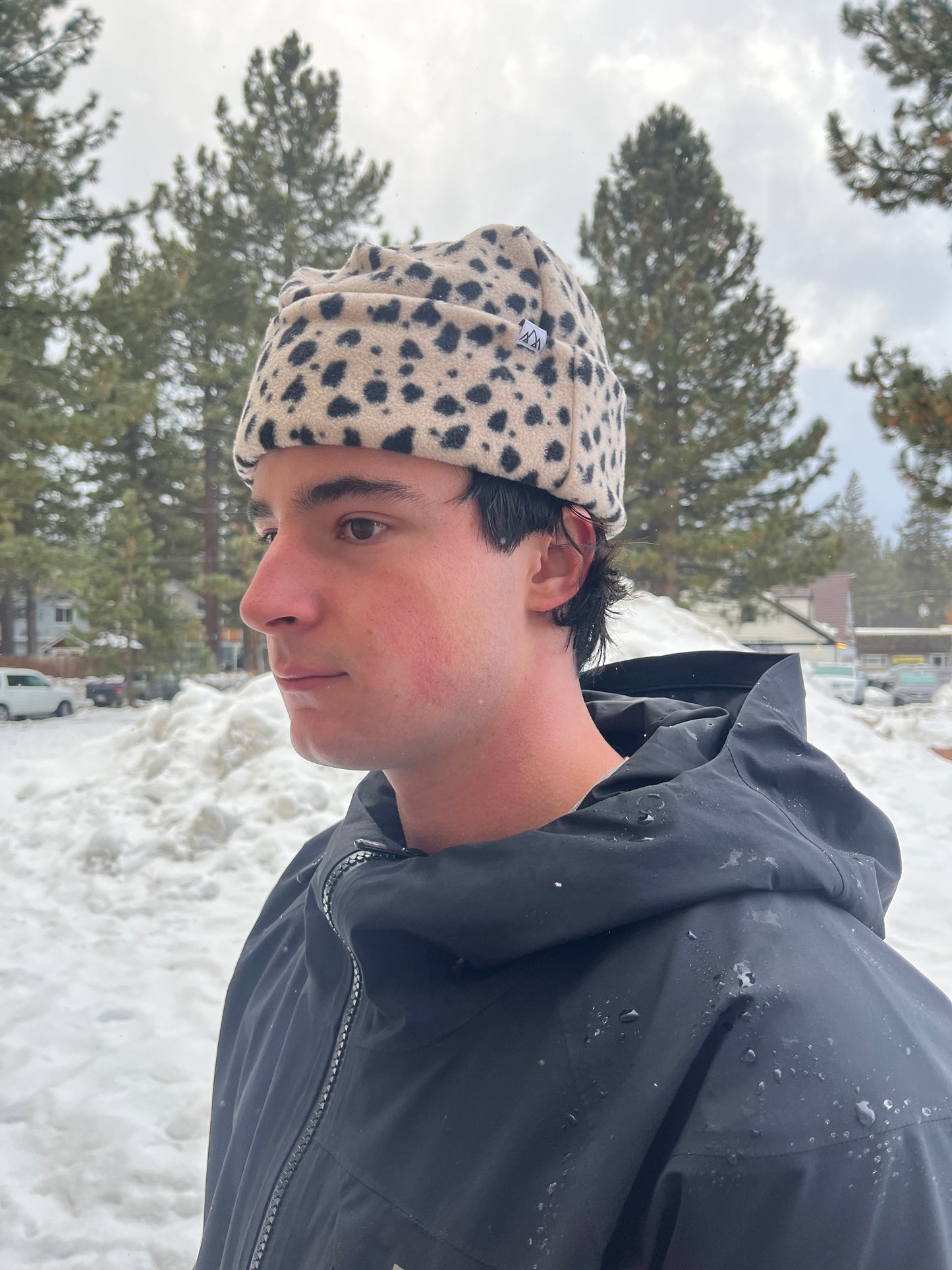 Black Polkadot Beanie